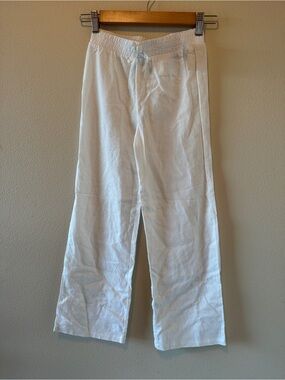 ♻️ The Children's Place White Kids Linen-Blend Jogger Pants